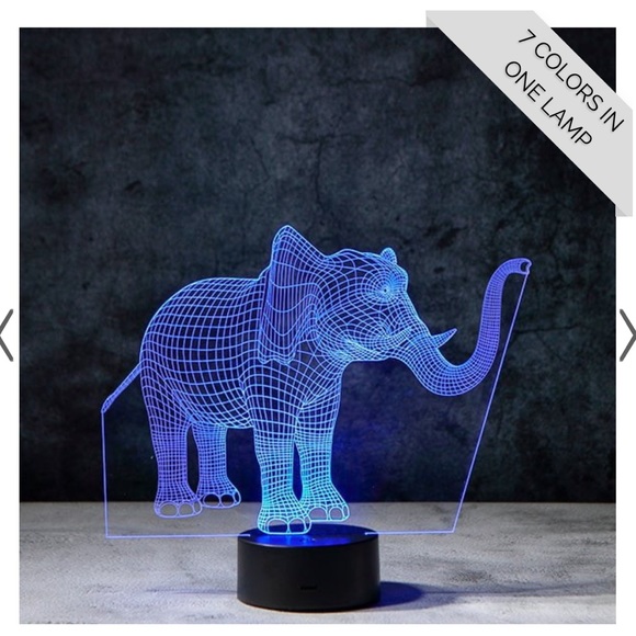 ELEPHANT 3D ILLUSION LAMP - Picture 4 of 11